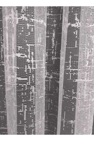 İstanbul Perde Ready Made Tulle-short Size-honeycomb Top-ecru Color (BROKEN WHITE)