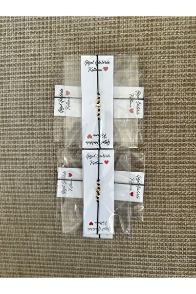 asal takı Yıldızlı boncuklu şans bilekliği 10’lu ayarlanabilir kordon hediyel...