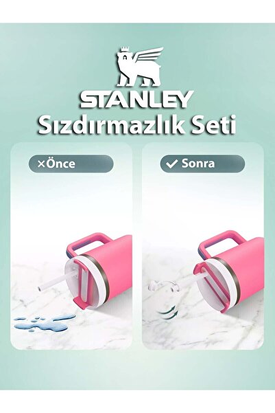 Stanley Quencher 1,18 Pipetli Termos Uyumlu 1 Set 3 Parça Gri Sızdırmaz Set Aksesuar