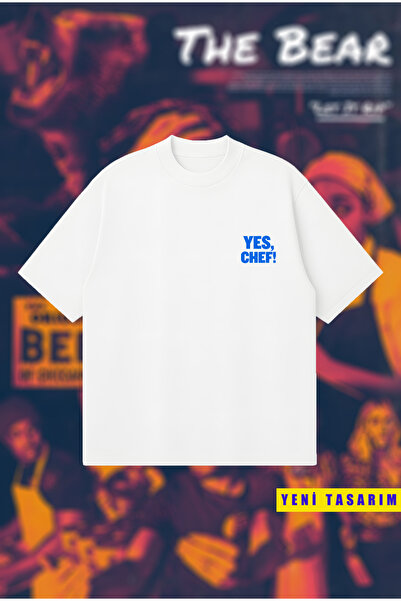 PURE POWER Ναι σεφ! με τύπωμα oversized Unisex βαμβακερό μπλουζάκι από χοντρό ύφασμα που αναπνέει