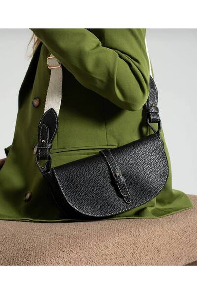 Beshora حقيبة كتف ويد نسائية سارة سوداء غير لامعة