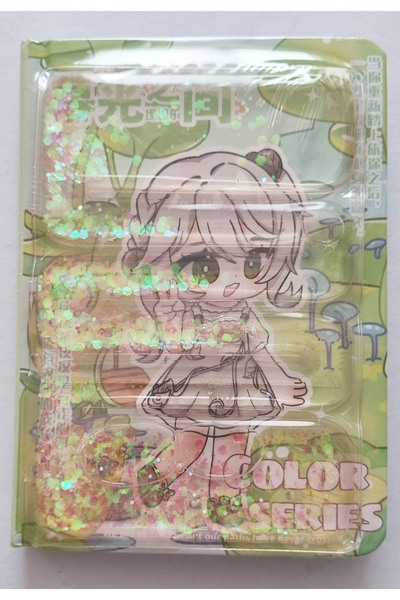 Modellino Fancy Watercolor Glitter Notebook 105X148Mm 128 Pages Hardcover Lined