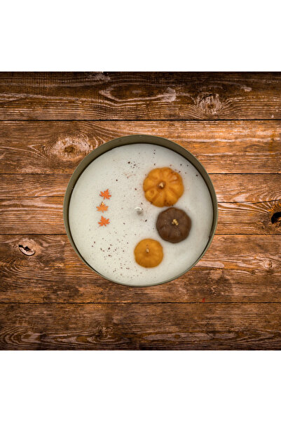 MUMICA Mini Balkabaklı Kutulu Mum – El Yapımı Soya Wax Sonbahar Koleksiyonu