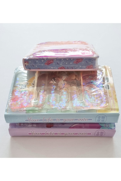 Modellino Fancy Watercolor Glitter Notebook 105X148Mm 128 Pages Hardcover Lined