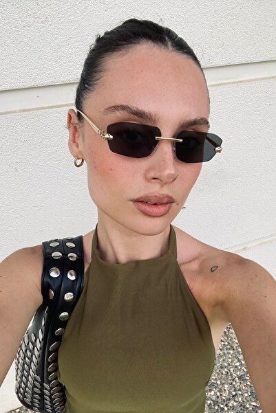 REN EYEWEAR REN Pantherline Çerçevesiz Dar Dikdörtgen Unisex Güneş Gözlüğü | ...