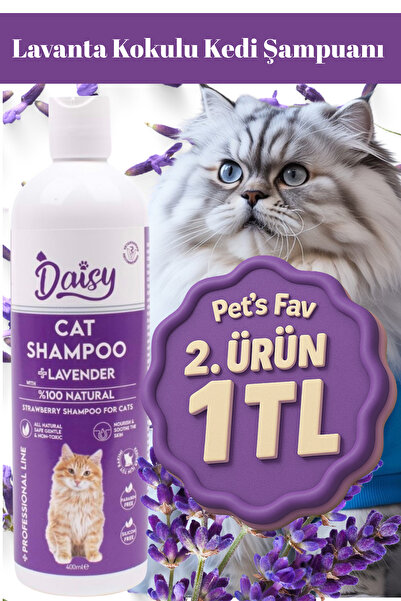 Pets Fav Lavanta Kokulu Tüy Sağlığını Destekleyen Derin Temizleyici Doğal Ked...