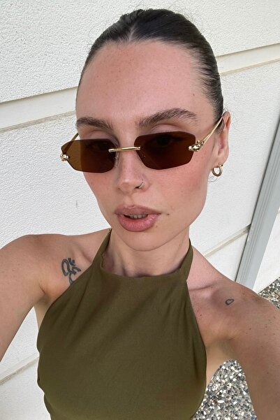 REN EYEWEAR REN Pantherline Çerçevesiz Dar Dikdörtgen Unisex Güneş Gözlüğü | ...