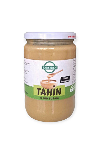 Barseren طحينة 600 جرام 100% سمسم في وعاء زجاجي