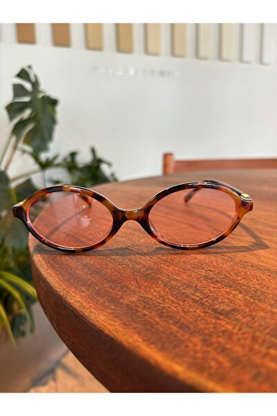 funeyes Miux Leopard Frame Pink Glass with Metal Accessories Ital Product Bone Frame Vip Product