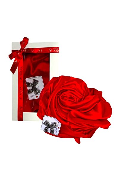 velve Pachet Silky pentru femei, cu esarfa eleganta si brosa, in cutie elegan...