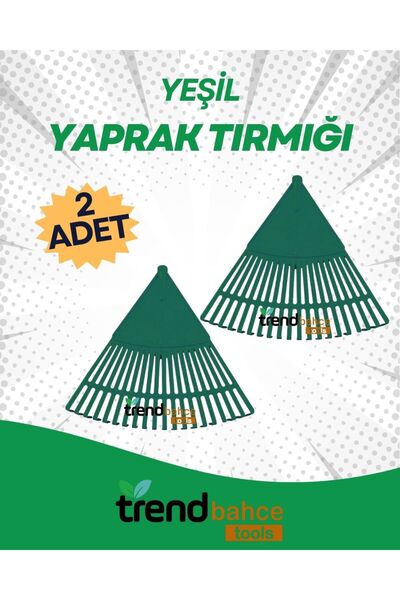 trendbahce PLASTİK YEŞİL BAHÇE TIRMIĞI (2'Lİ SET)