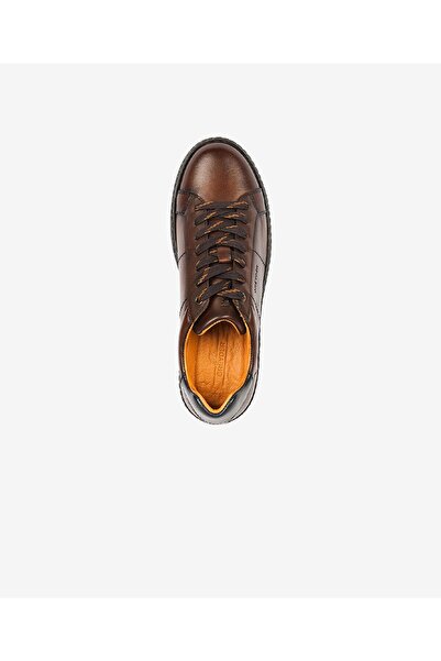 Greyder Erkek Kahverengi Hakiki Deri Sneaker Ayakkabı 4K1UA17860