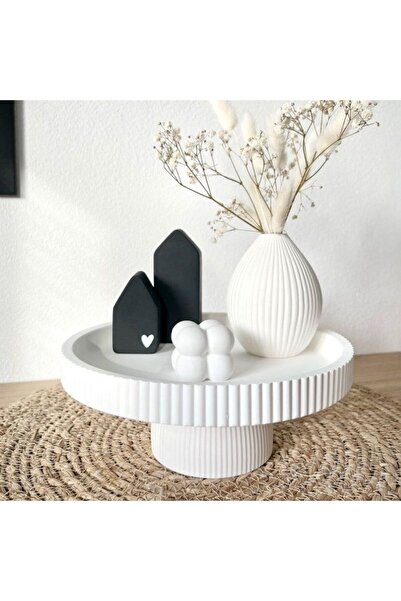 Zigzag Home Διακοσμητικό στρογγυλό πιάτο, δίσκος, μπολ, οργανωτής, πολλαπλών χρήσεων, δίσκος παρουσίασης