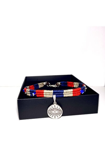 She Sells Kuçiko Nazar Boncuğu ve Göz Detaylı Sallanan Charmlı Çok Renkli Köpek Kolyesi