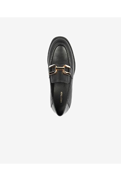 Greyder 59120 Zn Deri Comfort Klasik Oxford Kadın Ayakkabı SİYAH