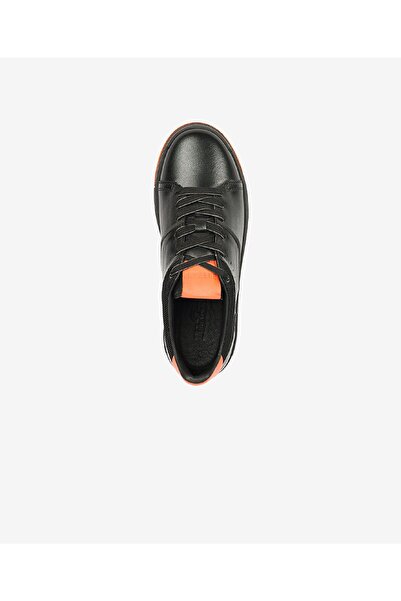 Greyder Erkek Siyah Turuncu Hakiki Deri Sneaker Ayakkabı 4K1SA17760