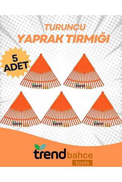 trendbahce PLASTİK TURUNCU BAHÇE TIRMIĞI (5'Lİ SET)