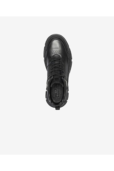 Greyder Erkek Siyah Hakiki Deri Sneaker Ayakkabı 4K1UA14994