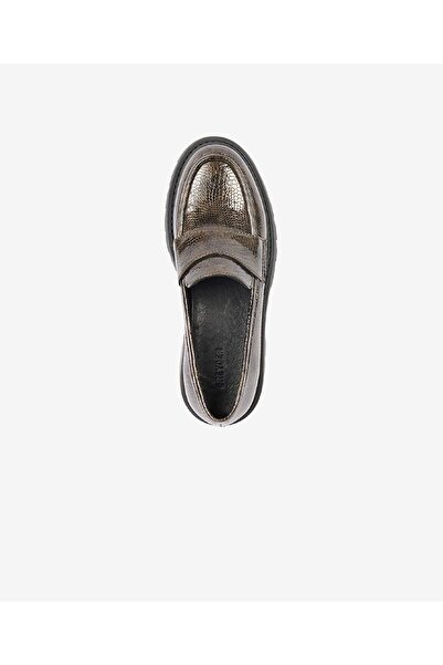 Greyder Kadın Siyah Hakiki Deri Memory Foam Taban Loafer Ayakkabı 4K2CA33890