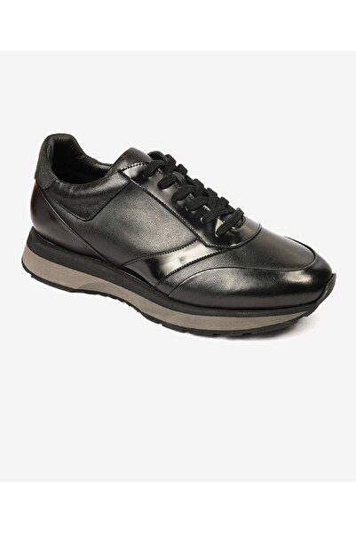 Greyder Erkek Siyah Hakiki Deri Sneaker Ayakkabı 4K1SA64638