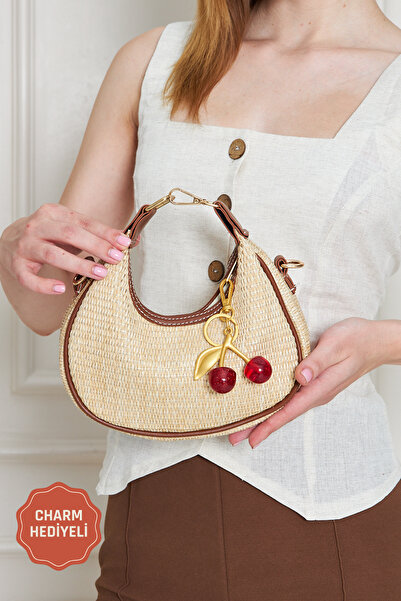 MODA Geantă de mână, de braț și de umăr pentru femei Mira Taba Original Straw...