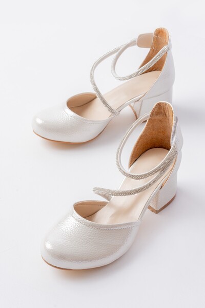 p papuccum ortopedi çocuk ayakkabıları Girls' Closed Velcro Anti-Slip Sole Heels - Evening Dress Shoes