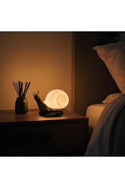 3D Salyangoz Masa & Gece Lambası
