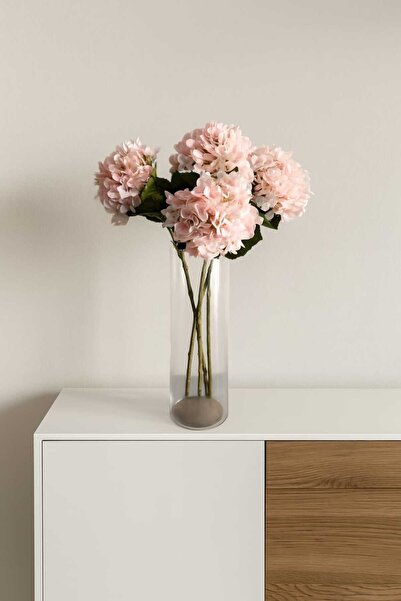 MAKİ DEKOR YAPAY DEKORATİF ISLAK DOKULU ORTANCA ÇİÇEĞİ 4 LÜ 60 CM