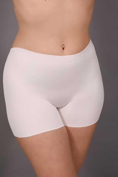 C&City Αντιολισθητικό σορτς λέιζερ μέσης C19205 εκρού