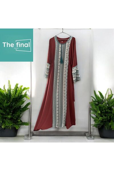 The final touch Free size cotton jalabiya, fits up to 90 kg