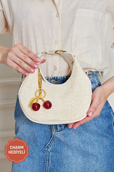 MODA Geantă de mână, de braț și de umăr pentru femei Mira Cream Original Stra...