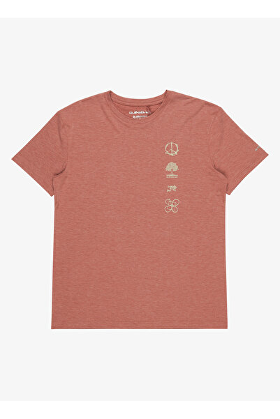 Quiksilver Eqykt04372 Coastal Run Ss Burgundy Crew Neck Regular Fit Men's T-Shirt