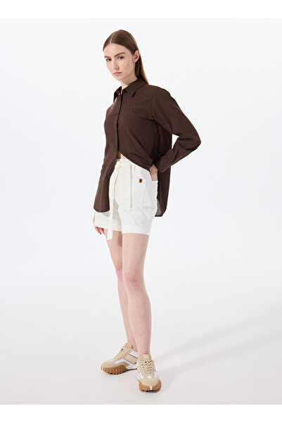 Jeep Normal Bel Standart Kırık Beyaz Kadın Şort J5SL-SHT7094