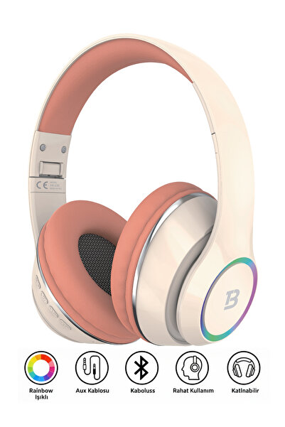 Tech&bello accessories Kablosuz Kulaküstü Bluetooth Kulaklık Stereo-Mikrofon-aux HK-035