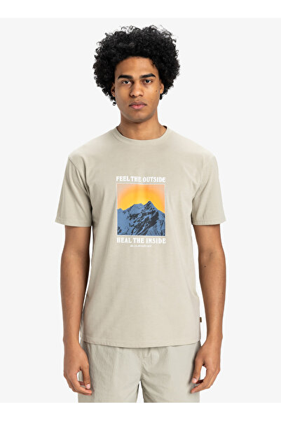 Quiksilver EQYZT08004 FEEL THE OUTSIDE SS TEE Gri Bisiklet Yaka Normal Kalıp ...