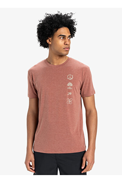 Quiksilver Eqykt04372 Coastal Run Ss Burgundy Crew Neck Regular Fit Men's T-Shirt