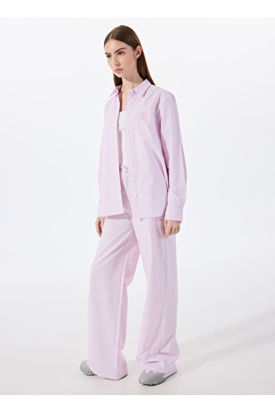 Jeep Lastikli Bel Bol Kesim Pembe Kadın Pantolon J5SL-PNT7010