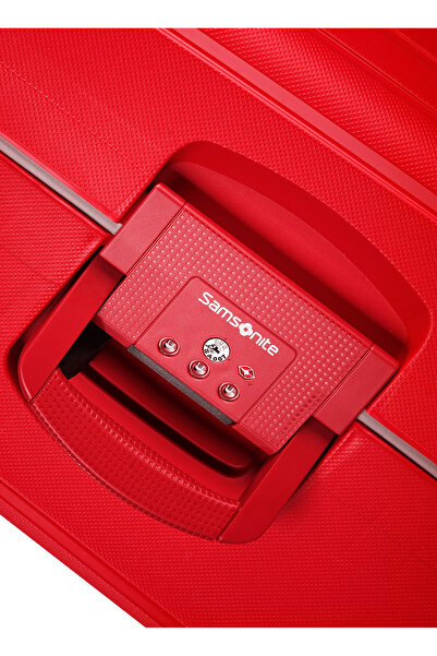Samsonite Kırmızı Çekçekli Sert Valiz S'CURE-SPINNER 69/25