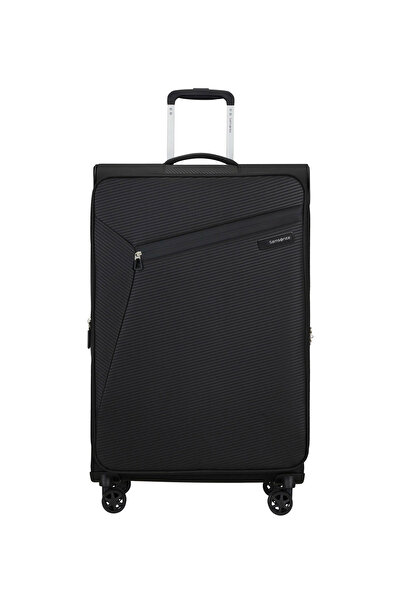 Samsonite Siyah Çekçekli Kumaş Valiz LITEBEAM-SPINNER 77/28 EXP