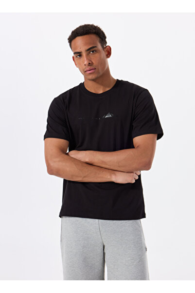 Jack & Jones Bisiklet Yaka Siyah Erkek T-Shirt 12288521_JPRBLULIFE TEE SS CRE...