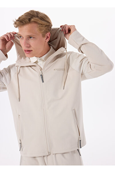 Discovery Expedition D5SM-SWT3710 Taş Kapüşon Yaka Relaxed Düz Erkek Sweatmont