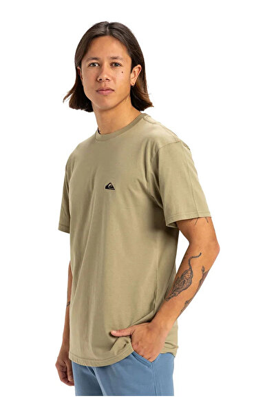 Quiksilver Eqyzt07711 Basic Ss Tee Young Men Khaki Crew Neck Regular Fit Men's T-Shirt
