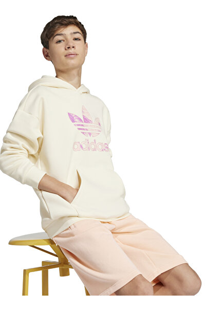 adidas Baskılı Kız Çocuk Krem Sweatshırt JD2950-HOODIE