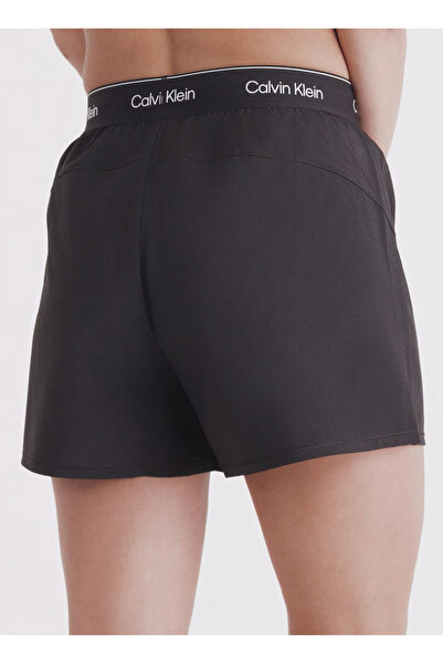 Calvin Klein 00GWS4S819UB1-WO Siyah Lastikli Bel Normal Düz Kadın Şort