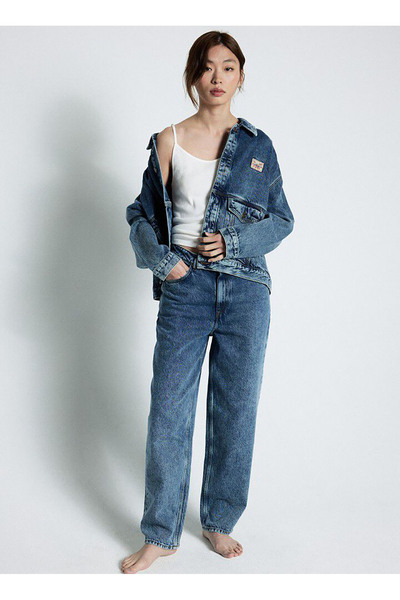 American Vintage Mavi Kadın Denim Ceket JOY16FE25_STONE