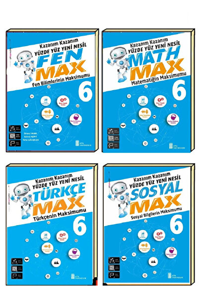 Ata Yayıncılık Ata 6.sınıf Türkçe Max Math Max Fen Max-sosyal Max 4 Kitap
