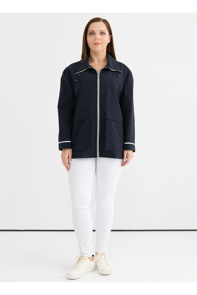 Selen Lacivert Kadın Trençkot 25YSL9458-BB