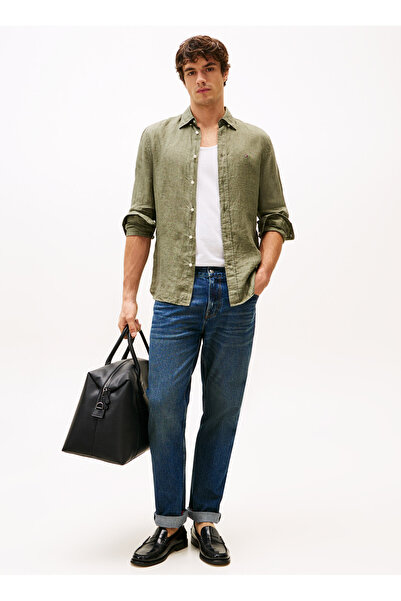 Tommy Hilfiger Yeşil Erkek Gömlek MW0MW34602PLI