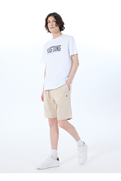 Mustang Sweat Şort, 2XL, Bej