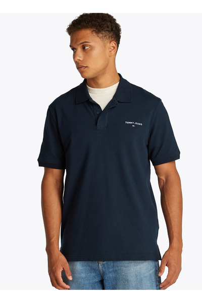 Tommy Jeans Tmavě modré pánské polo tričko DM0DM20914C1G TJM REG LINEAR POLO
